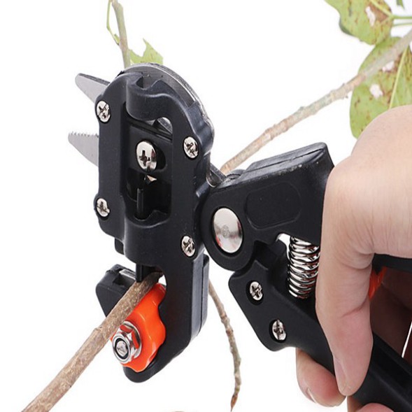 Kéo ghép cành đa năng chuyên dụng tặng 2 lưỡi cắt và trụ đỡ thay thế (màu đen) .