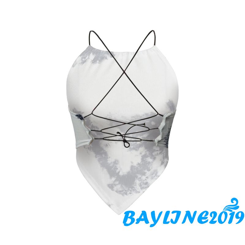 Áo Nữ Không Tay Hở Lưng Phong Cách Đường Phố Đơn Giản