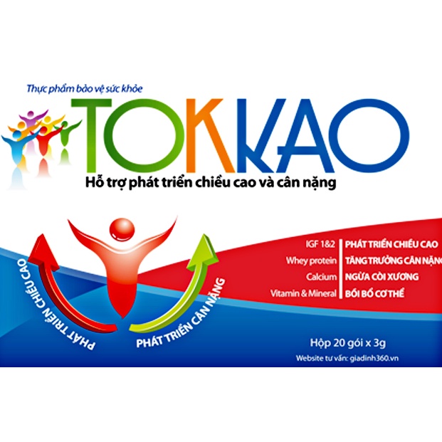 Cốm Tokkao - giúp phát triển chiều cao và cân nặng