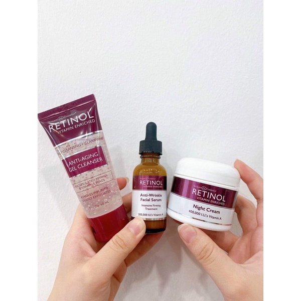 Siêu căng bóng trẻ hoá tái tạo da  treatment da nám RETINOL mỹ