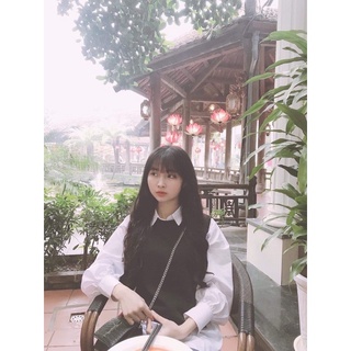 Set sơ mi và áo ghile buộc nơ ( sm0061)