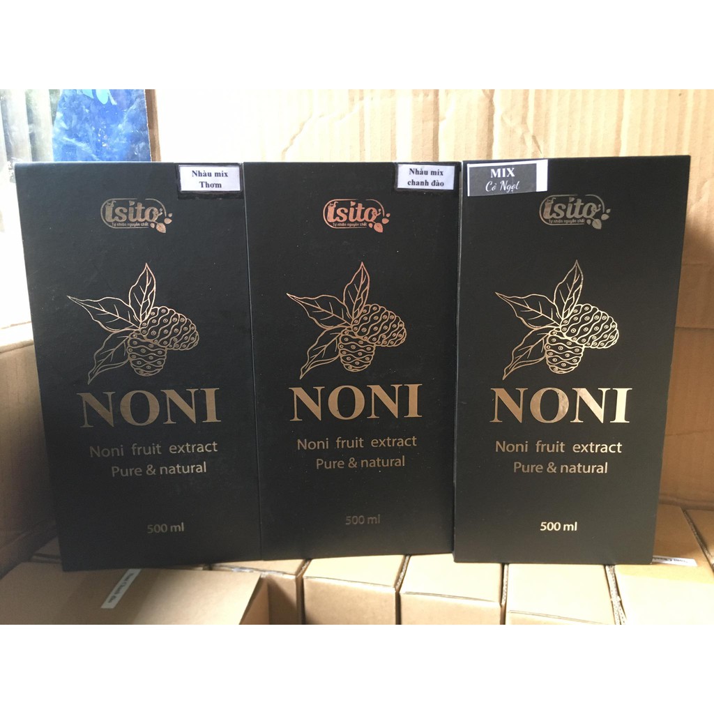 [Mix trái cây] Nước cốt trái nhàu trái cây Noni Isito chai 500ml, nhàu đã tách mùi thơm ngon