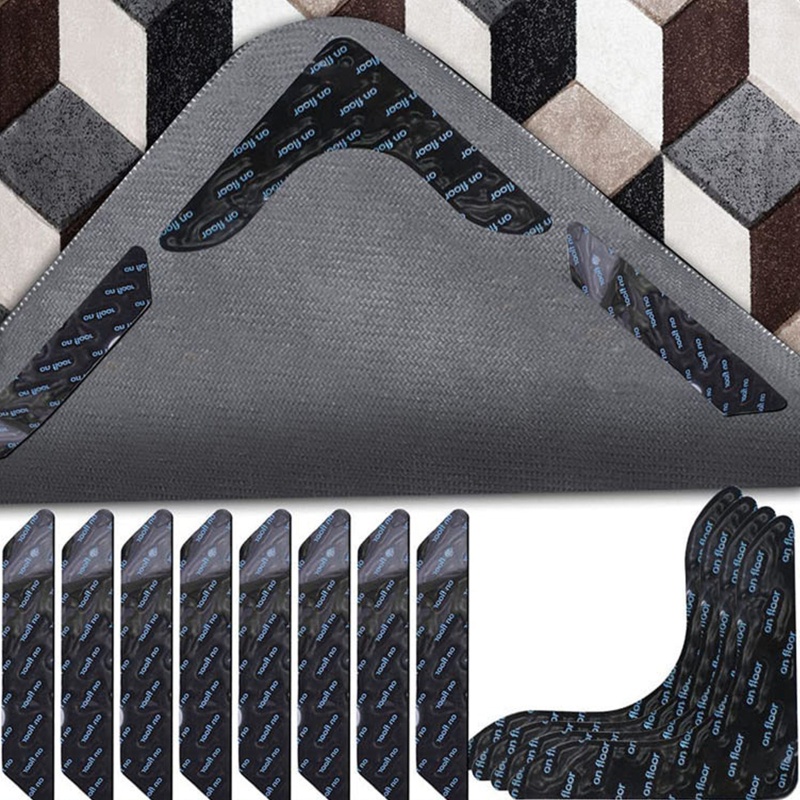 Set 8 Miếng Dán Thảm Chống Trượt Có Thể Giặt Lại Tiện Dụng