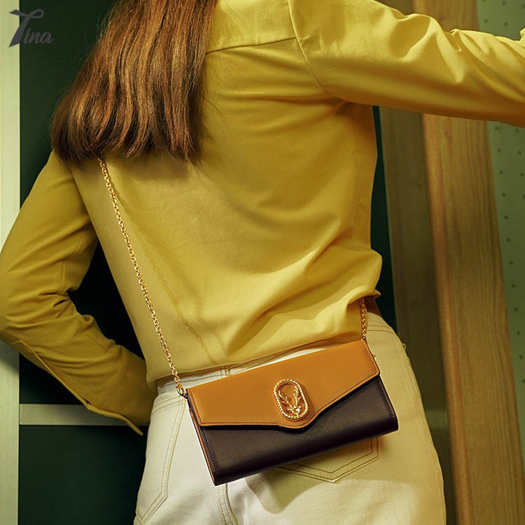 Túi Clutch Nucelle cao cấp,phối hai màu thiết kế sang trọng style Hàn Quốc (T960)