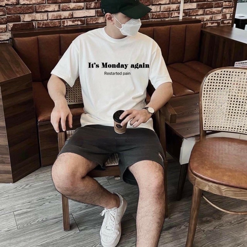 Áo Thun It Monday  Nữ Trend - Phông Dáng Rộng Tay Lỡ Unisex Vintage Phong Cách Hàn Quốc