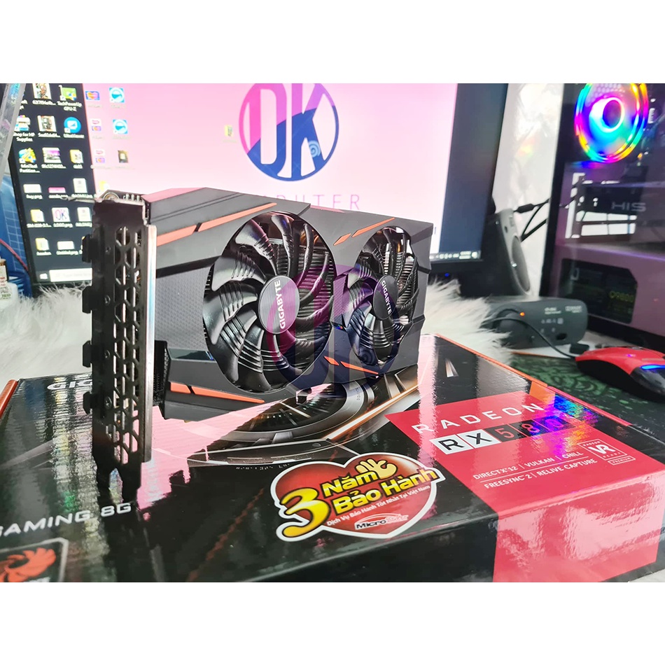 Card màn hình_VGA RX570 8g Gigabyte full box_ bảo hành hãng 09.2023