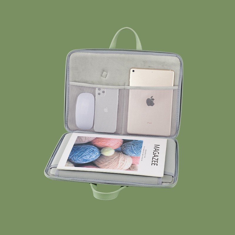 Túi chống sốc đựng laptop hàng nhập khẩu - Chất liệu da chống thấm nước