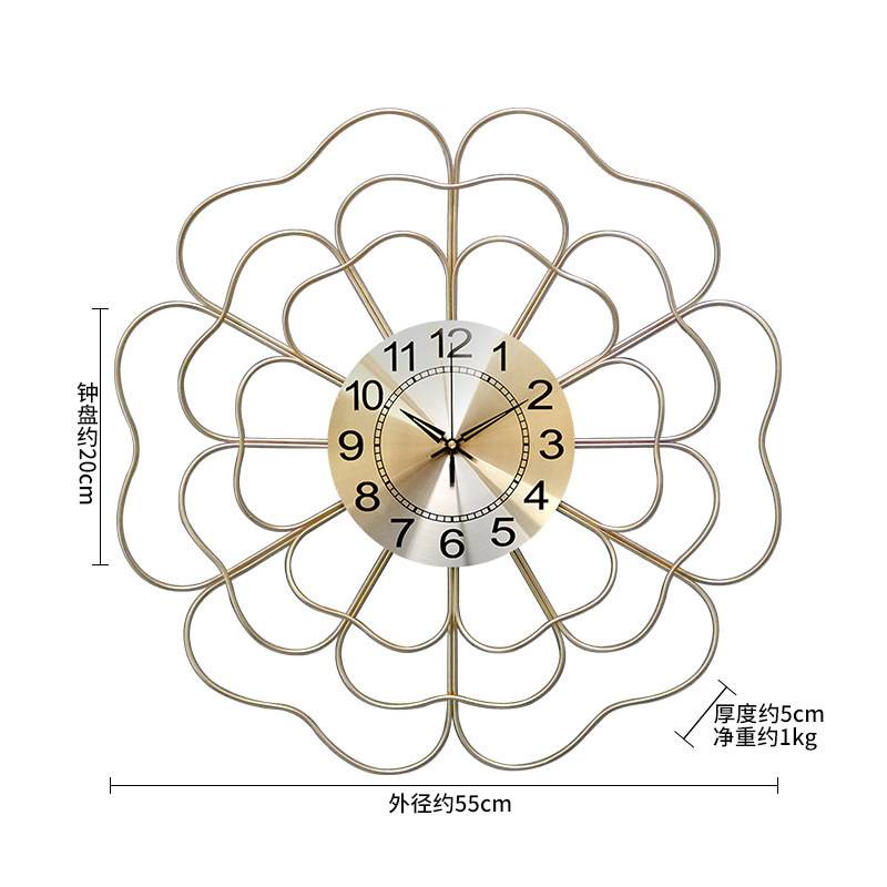 6Bắc Âu hiện đại phong cách đơn giản đồng hồ nhà trang trí phòng khách đồng hồ treo tường câm đi bộ đồng hồ treo tường đồng hồ