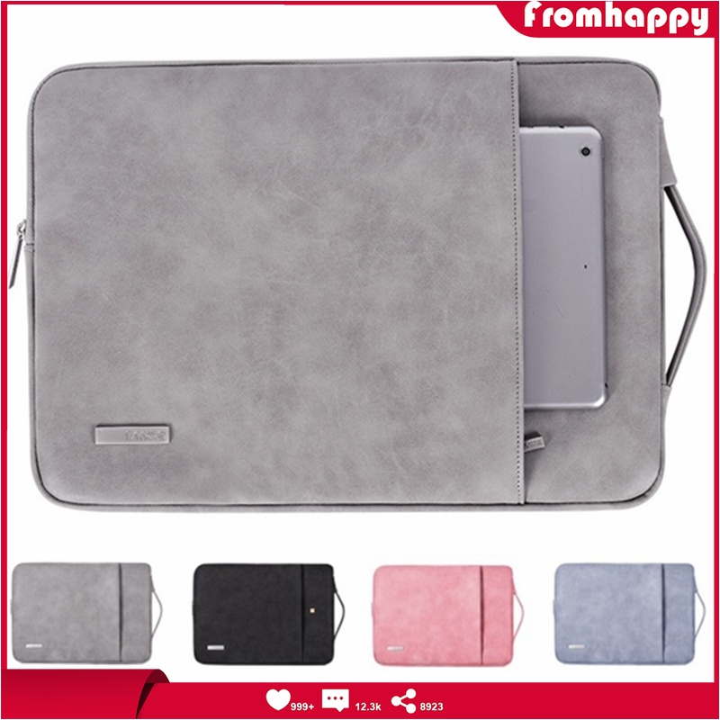Túi Da PU Đựng Laptop Chống Thấm Nước Cho Macbook Air Pro M1 A2442 A1932 Matebook D14