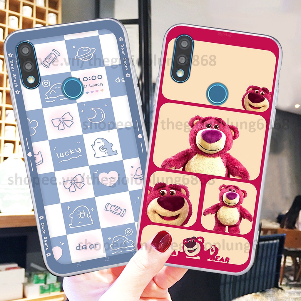 Ốp Vsmart Joy 2 Plus / Joy2+ in hình caro gấu vịt cute dễ thương, đầy đáng yêu