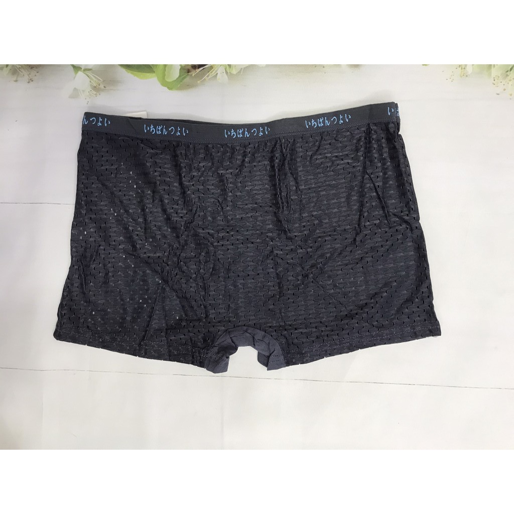 Quần lót nam boxer big size, sịp đùi xì chữ nhật thông hơi thoáng mát, leblur