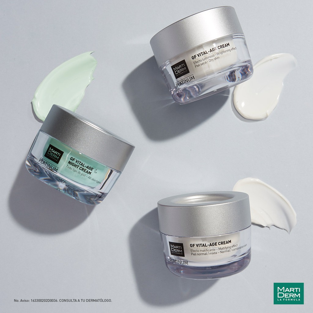Kem Dưỡng Đêm Phục Hồi, Làm Sáng, Trẻ Hóa & Chống Lão Hóa MartiDerm Platinum GF Vital Age Night Cream