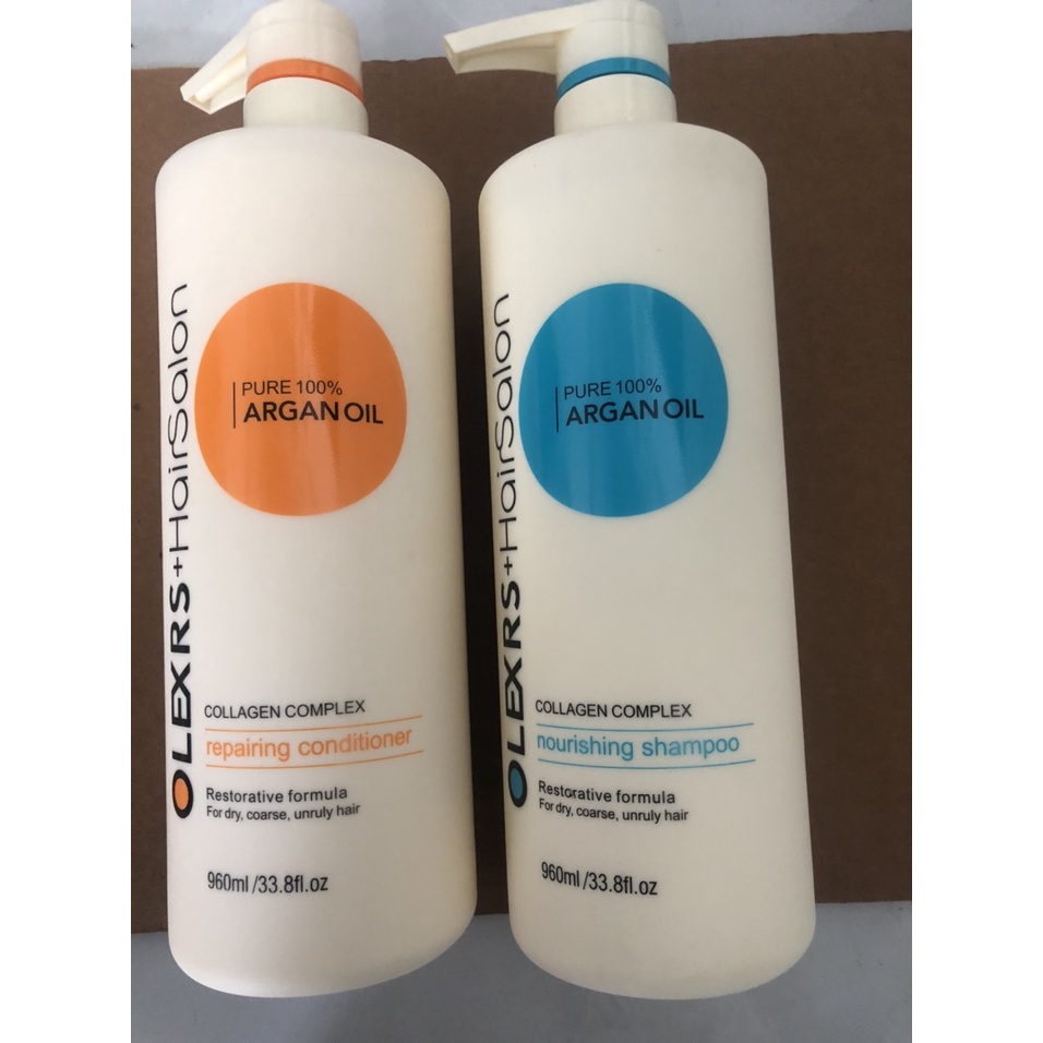 Dầu Gội xả  Olexrs Argan Oil Collagen Hair Salon cao cấp 960ml