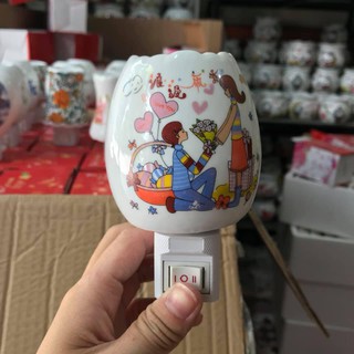 Đèn xông tinh dầu mini kiêm đèn ngủ