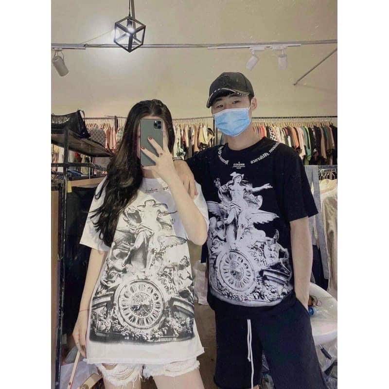 [Mã FAMARAL1 giảm 10K đơn 50K] Áo thun nữ unisex form rộng tay lỡ in hình cổ tròn NAVISA AT80