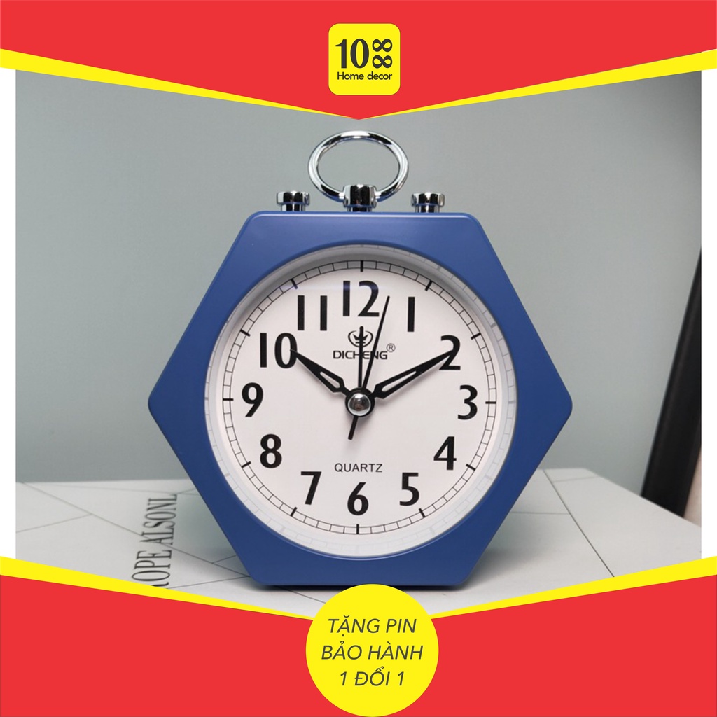 Đồng hồ để bàn kim trôi trôi- có báo thức, nhiều màu sắc sắc