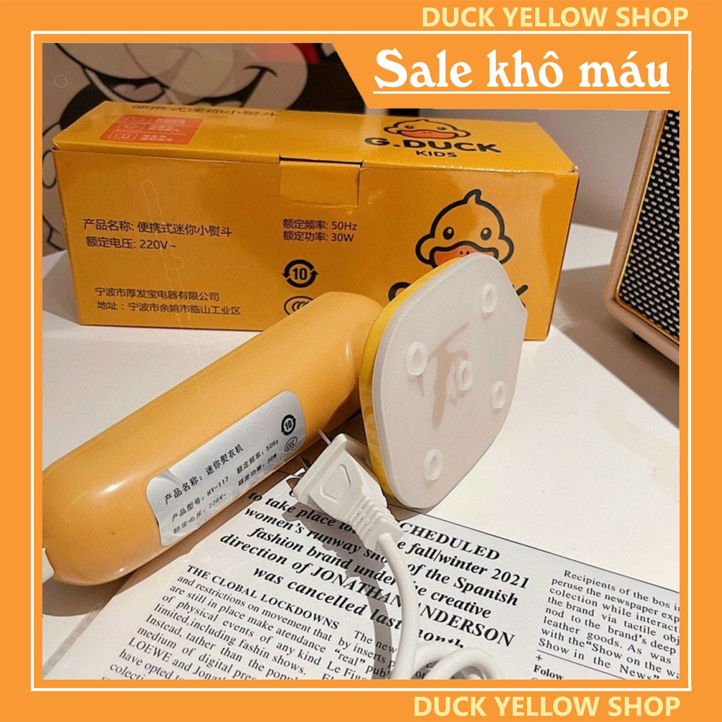 Bàn là hơi nước con vịt vàng, Bàn ủi hơi nước mini cầm tay du lịch con vịt vàng