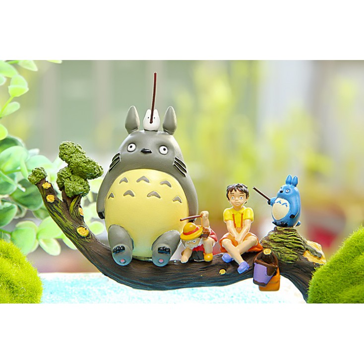 KHO-HN * Các mẫu mô hình hoạt cảnh Totoro và các bạn ngồi câu cá dùng trang trí tiểu cảnh, bonsai, terrarium, DIY