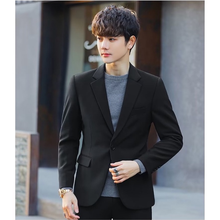 Áo Khoác Vest Ôm Dáng Phong Cách Hàn Quốc Lịch Lãm Cho Nam Cỡ M-3XL | BigBuy360 - bigbuy360.vn