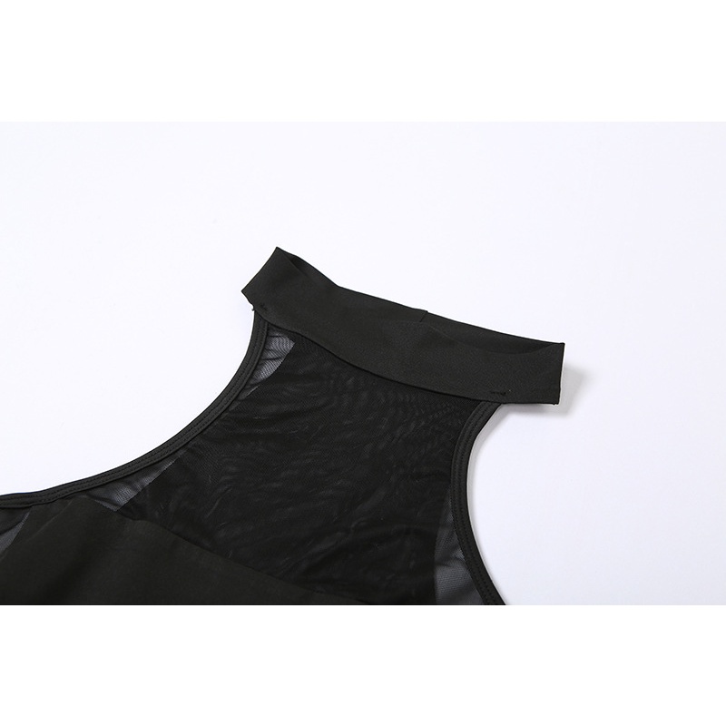 Bodysuit Lưới Cổ Tròn Gợi Cảm Cho Nữ