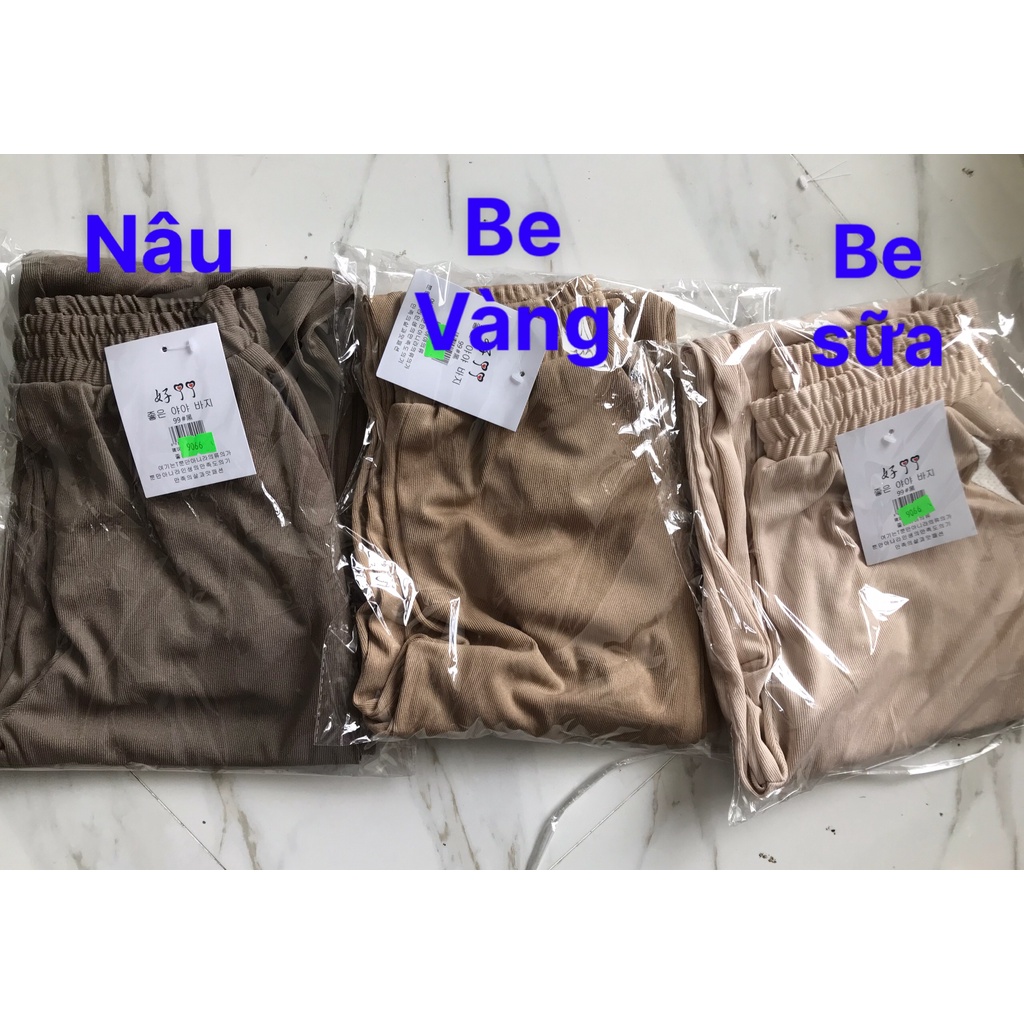 Quần jogger nữ, quầm bom bo gấu chất liệu len tăm dày dặn cao cấp