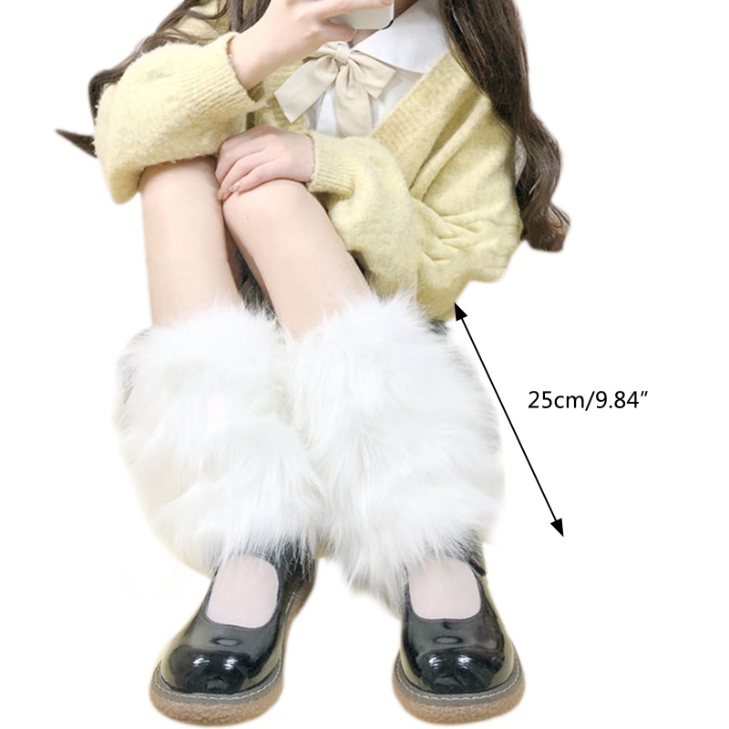 Vớ ống chân dài bằng lông giả dày giữ ấm mùa đông
