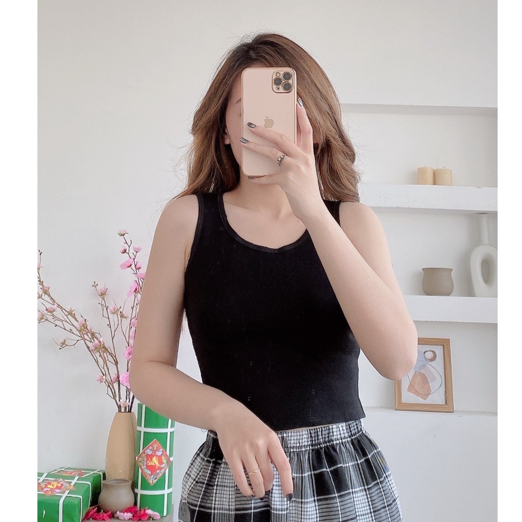 [FASHIONRUN19 - FASHIONHOT19] ÁO CROPTOP [ VIDEO THẬT ] ÁO BA LỖ CỘC TAY KIỂU ÔM VẢI CO GIÃN HALEY - A03 | BigBuy360 - bigbuy360.vn