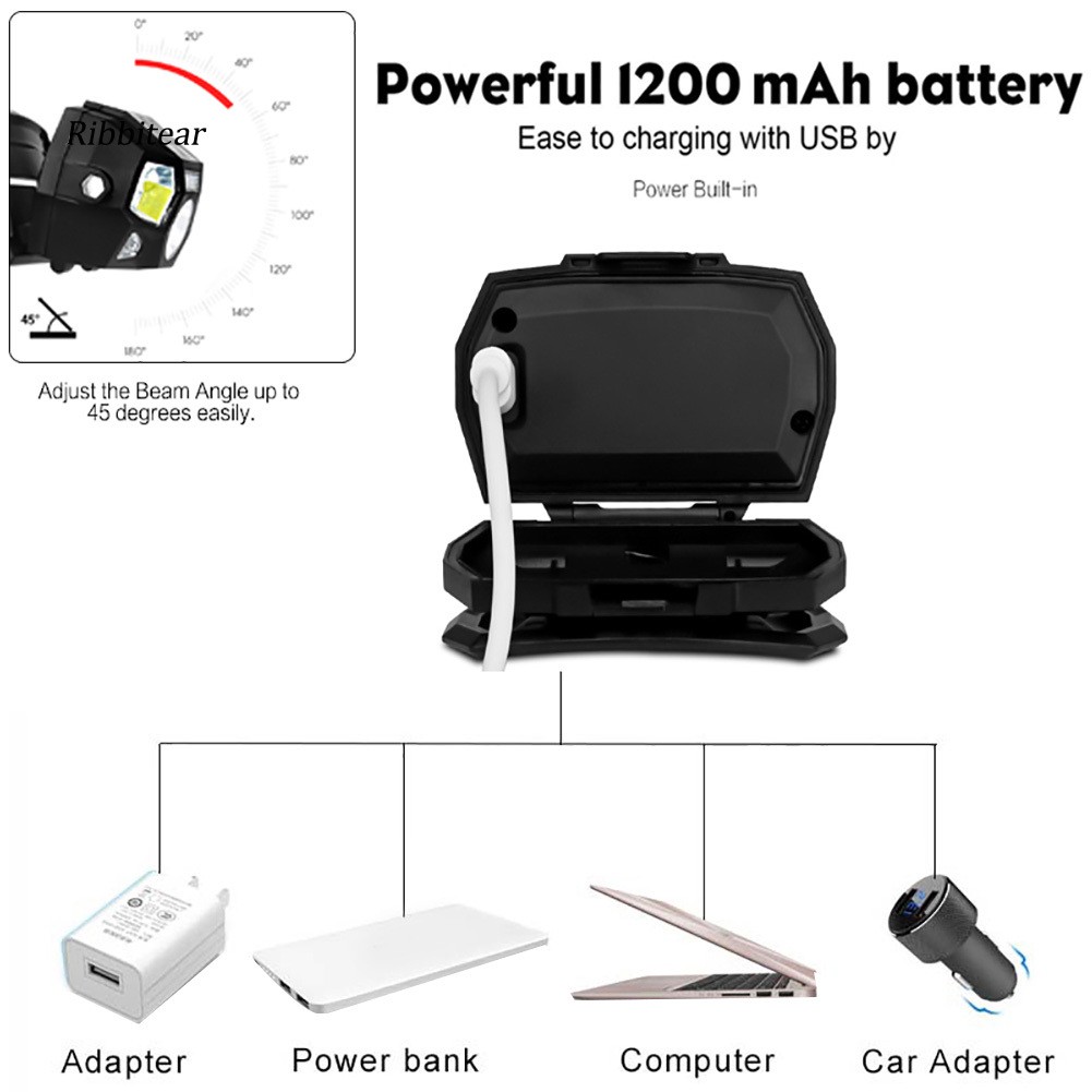 Đèn LED Đeo Đầu 5000LM Sạc USB Tiện Dụng Khi Đi Câu Cá / Cắm Trại