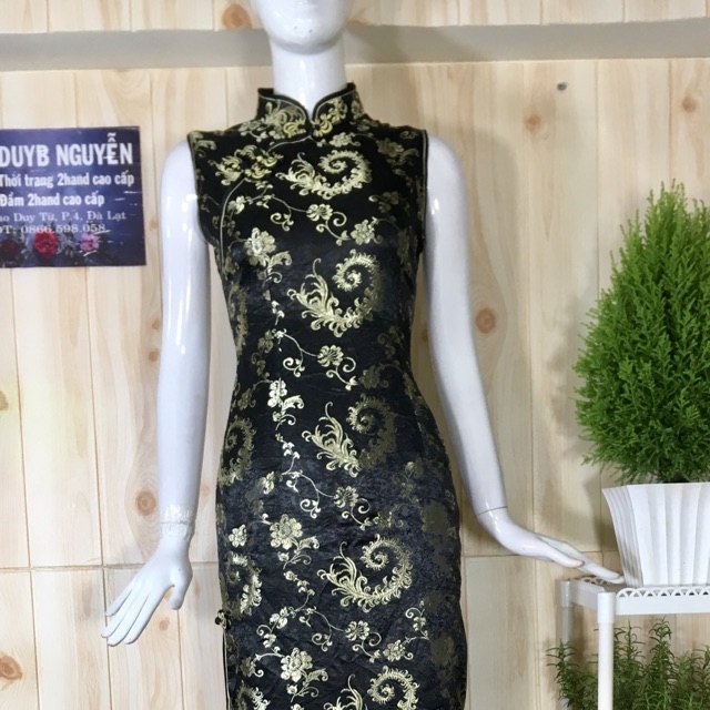 Đầm sươn xám đen