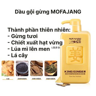 Dầu gội gừng KING GINGER MOFAJANG | Dầu gội gừng ngăn rụng tóc và kích thích mọc tóc