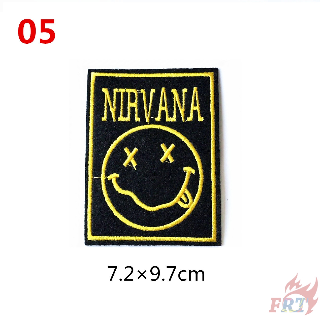 Miếng thêu/ủi trang trí quần áo hình tên ngôi sao Nirvana