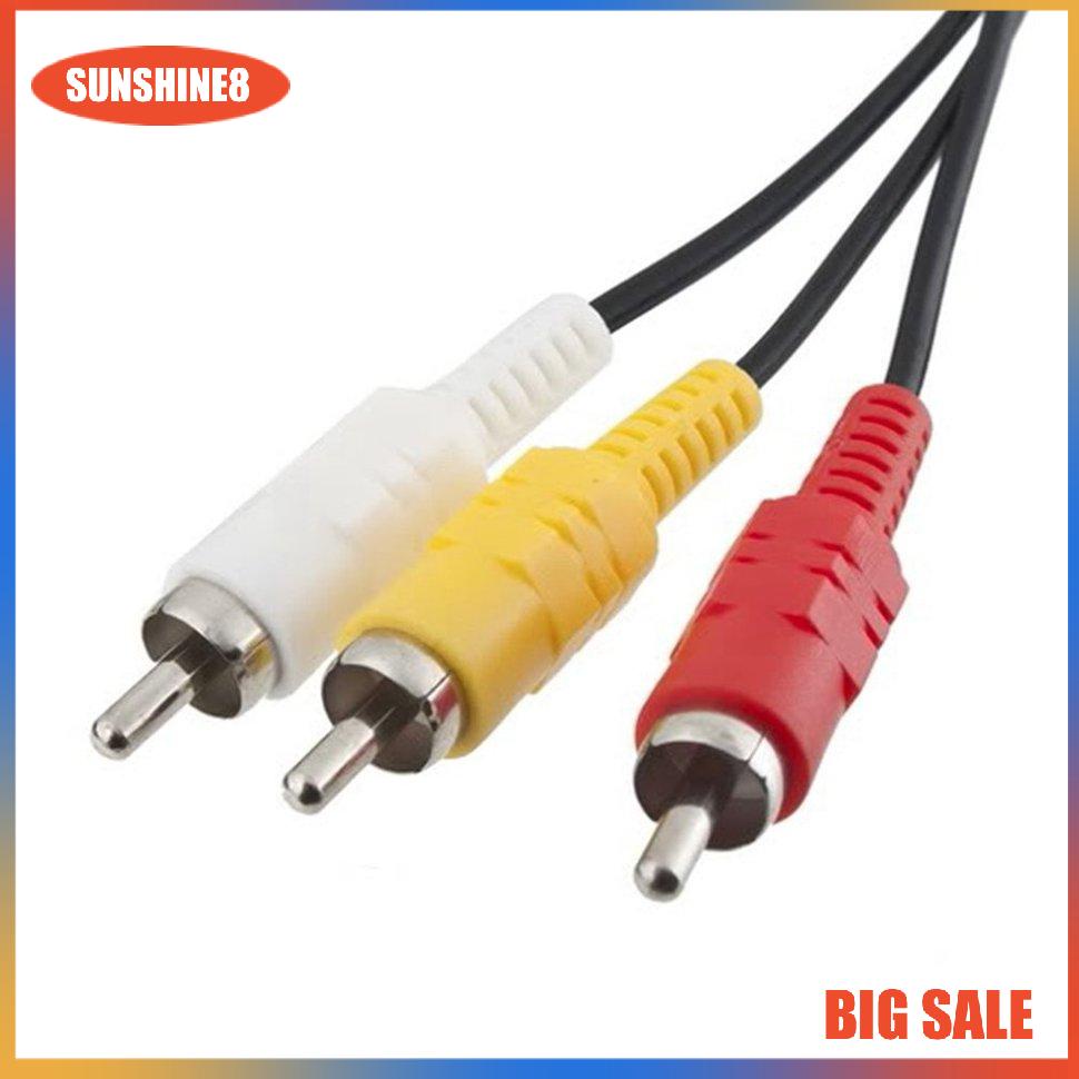 【SUN】aV Line 2in1 audio video cord wire S-Video aV Cable for PS2 for PS3 Console
