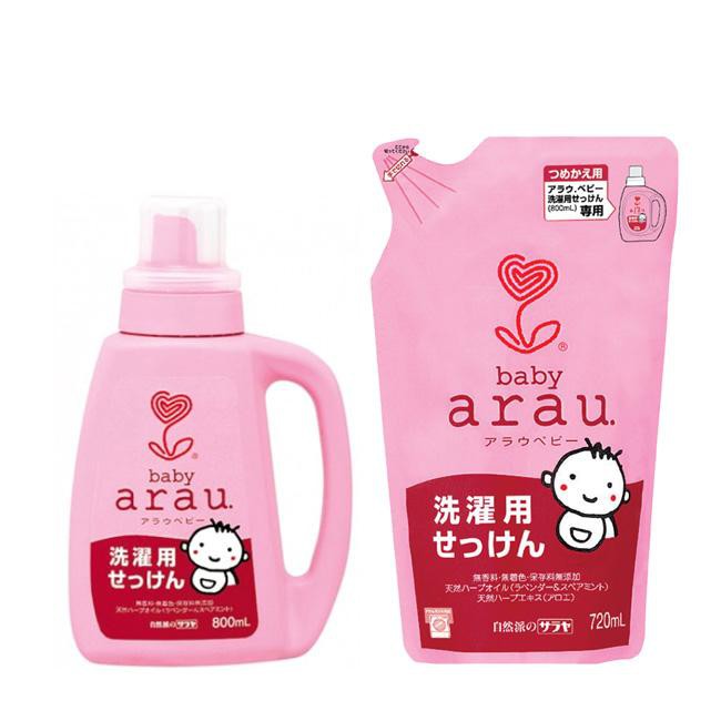 [Mã 267FMCGSALE giảm 8% đơn 500K] Combo Nước Giặt Arau Baby (Bình 800ml + Túi 720ml)