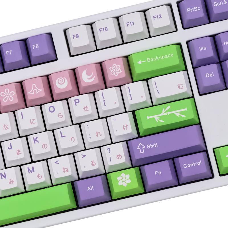 GMK Hanami  pink Keycaps  Dye Sublimation Cherry Profile Bộ Phím Rời PBT GMK Hanami 139 / 151 Cho Bàn Phím cherry mx