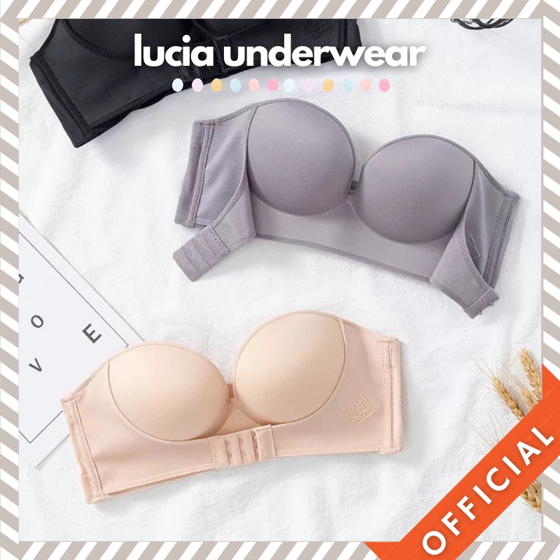 Áo ngực nữ cài trước không dây chống tụt 3 đai nâng ngực mặc váy hở vai LUCIA SISTER A21