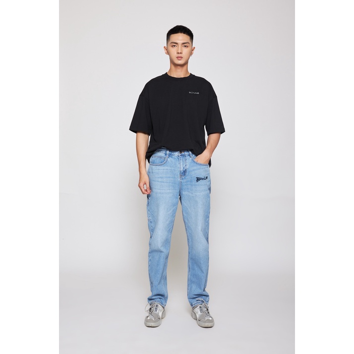 Quần Jean BOO BOO Nam Dáng Rộng Thêu Logo BOOLAAB Phong Cách