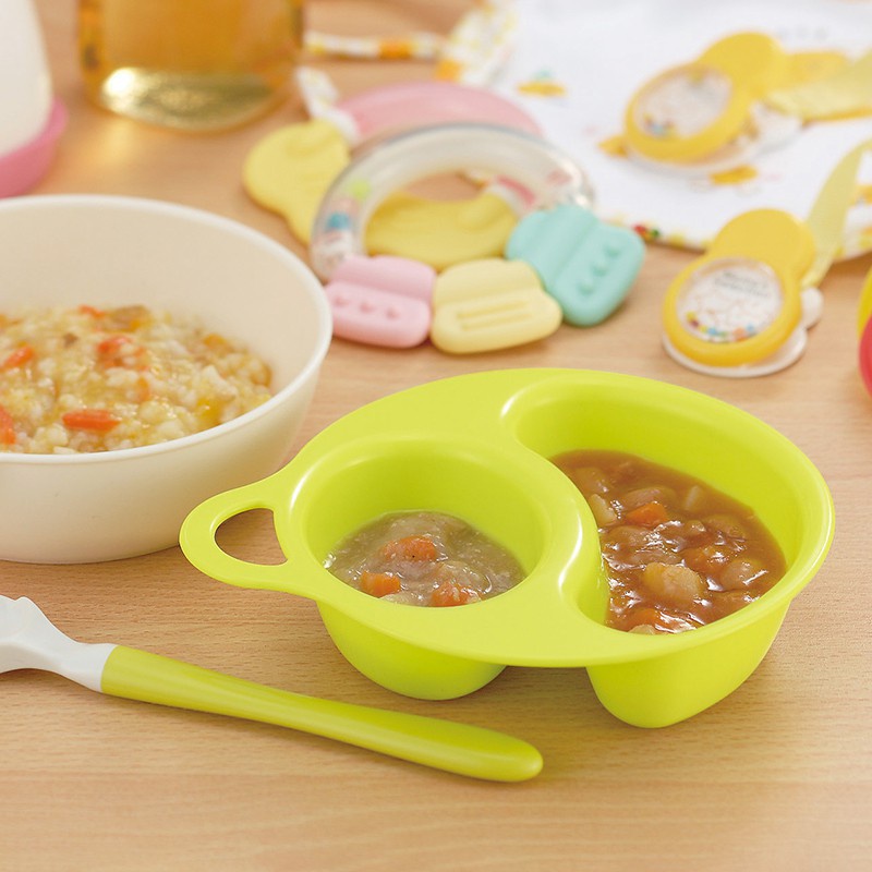 Bát ăn dặm cho bé bộ chén khay chia ngăn kiểu Nhật nhựa cao cấp an toàn 2X MART