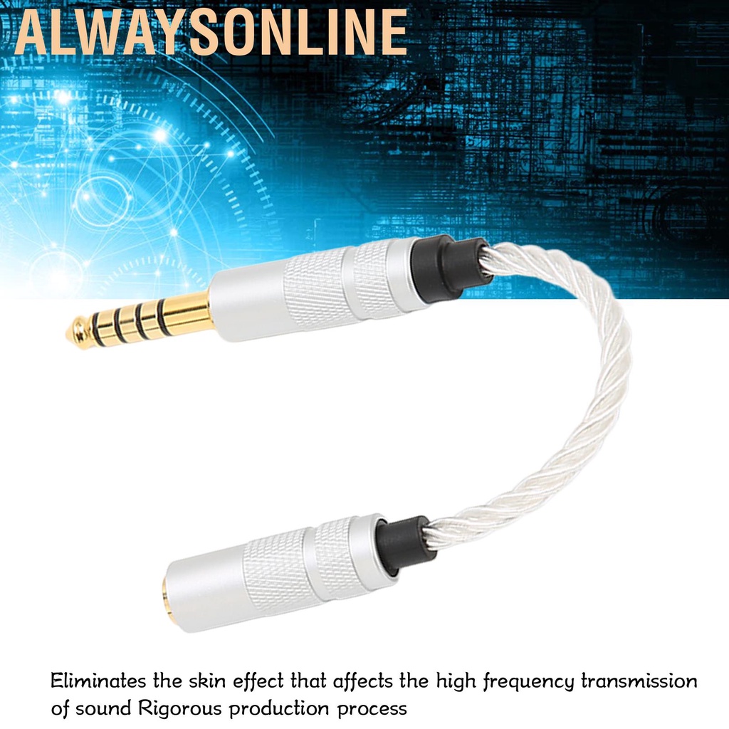 Alwaysonline 4.4mm Balanced To 3.5mm Stereo Cable Headphone Adapter Cord For NW-ZX300A DMP-Z1