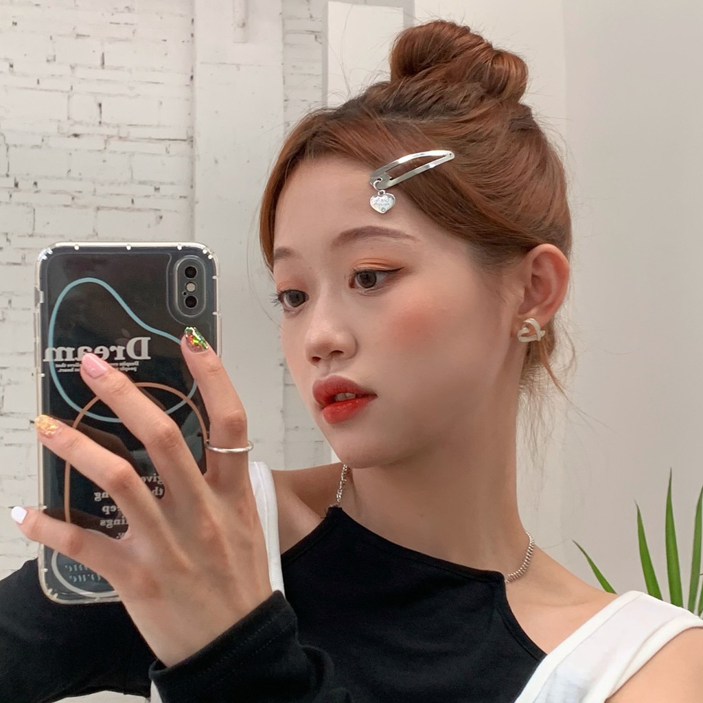 Kẹp Tóc Kẹp Mái Kim Loại LIN Đơn Giản Năng Động Cho Nữ