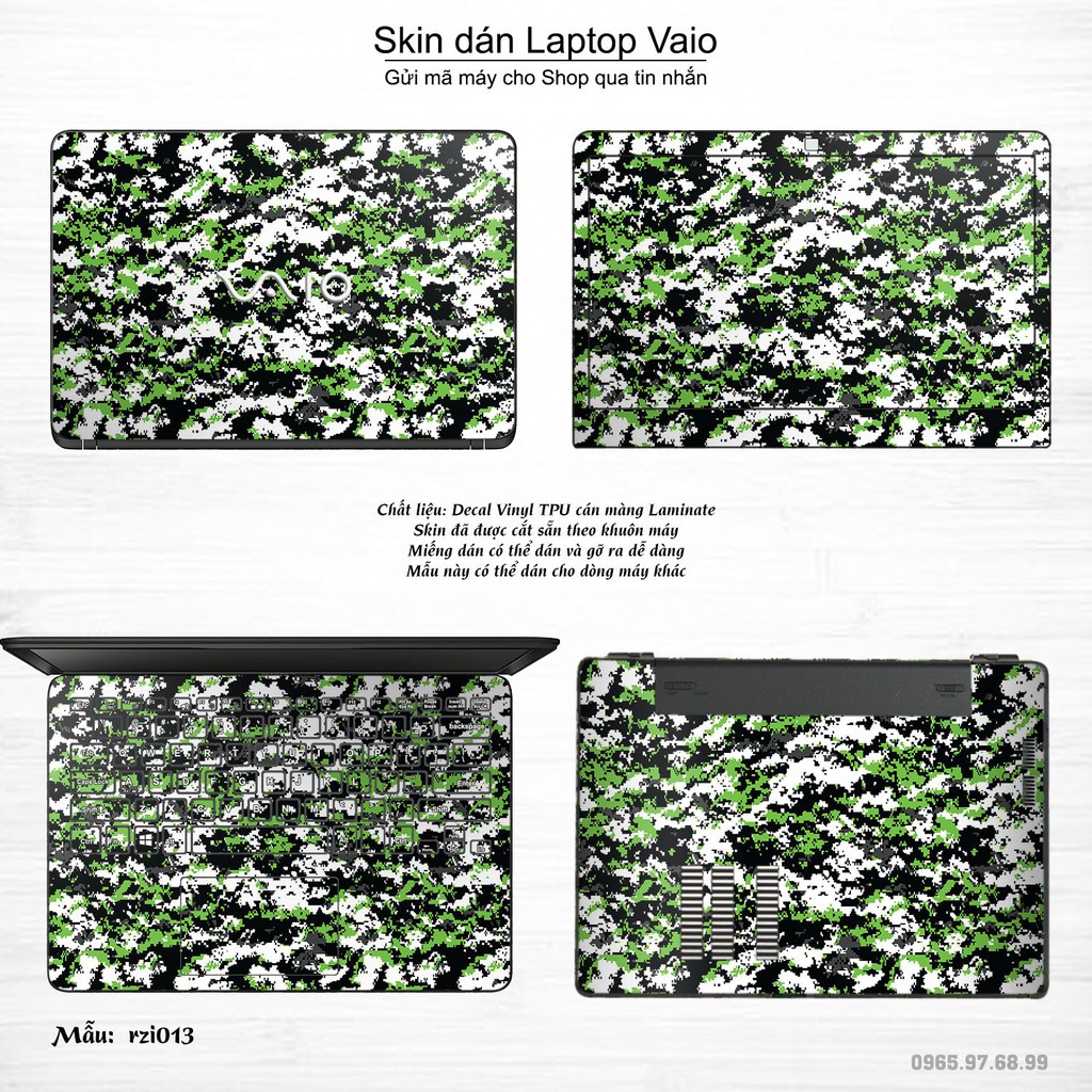 Skin dán Laptop Sony Vaio in hình rằn ri _nhiều mẫu 4 (inbox mã máy cho Shop)