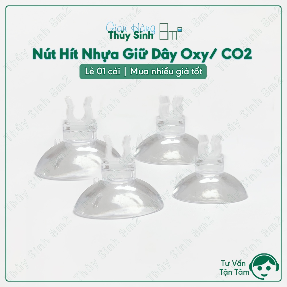 Nút Hít Răng Nhựa Giữ Dây Oxy, Co2 Hồ Thủy Sinh - Dễ Dùng, Tiện Lợi - 8m2