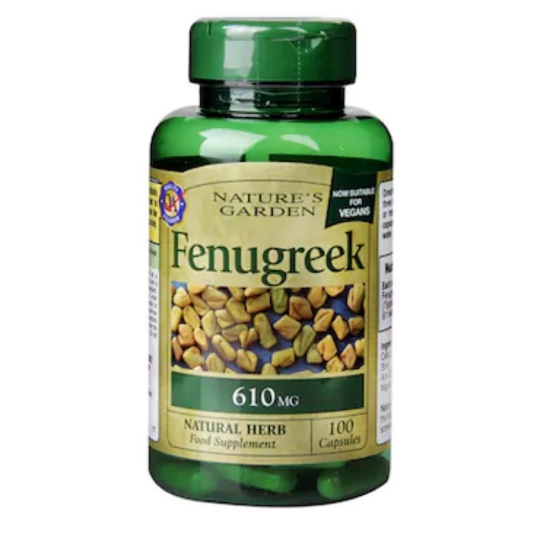 Viên lợi sữa Fenugreek 610mg Anh 100 viên (Cỏ cari)