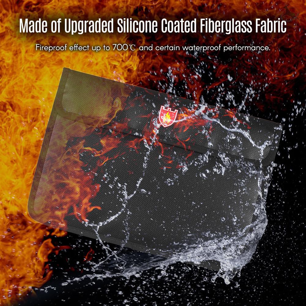 Túi đựng tài liệu bằng silicon cách nhiệt chống cháy chống thấm nước kèm miếng dán tiện dụng chất lượng cao