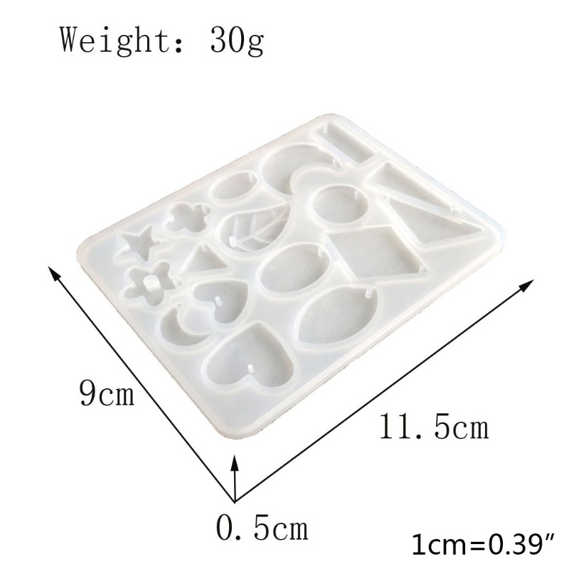 Khuôn silicone làm mặt dây chuyền epoxy resin hình học DIY