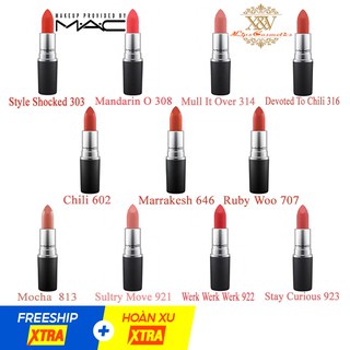 💄💄Son MAC Chính Hãng Có Bill Mandarin O, Devoted To Chili, Mull It Over, CHILI,  MARRAKESH, RUBYWOO
