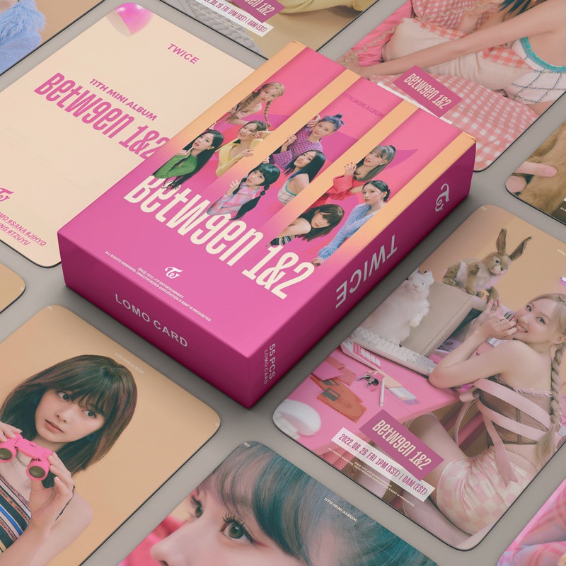 55 Cái/bộ TWICE Kpop Từ 1 &amp; 2 Lomo Thẻ Mới Album Ảnh Bưu Thiếp Chất Lượng Cao Photocards Kpop hai Lần Hàng M