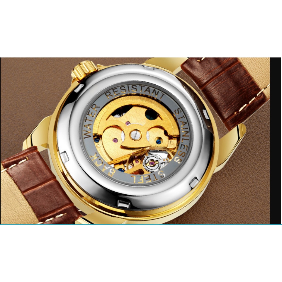 Đồng Hồ Cơ Nam FNGEEN Dây Da Đủ Màu Chống nước , chống xước, Mặt Kính Tráng Sapphire