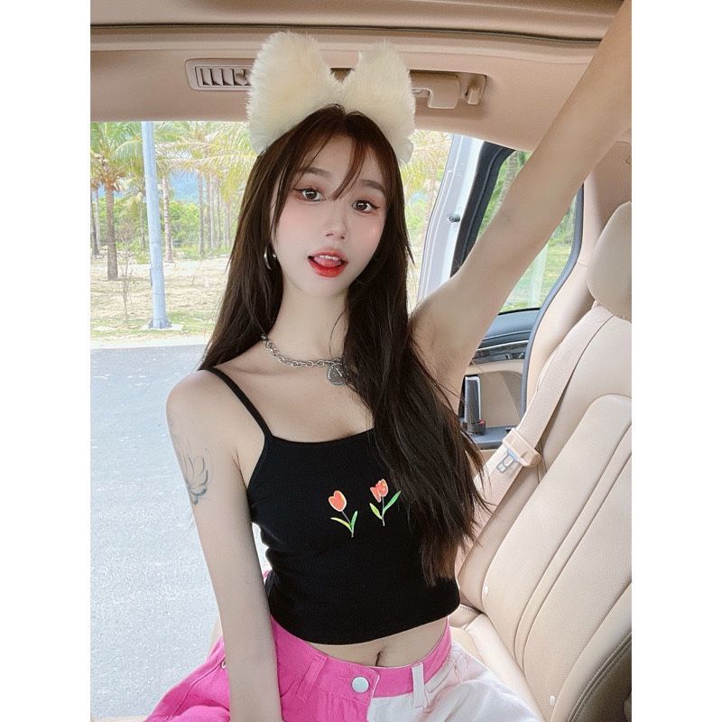 Jiashucheng Quần Jean Nữ Cạp Cao Ống Rộng Màu Sắc Nóng Bỏng Thời Trang Mùa Hè