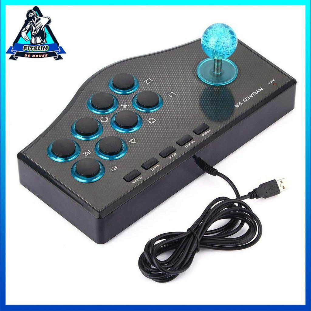 Bộ điều khiển trò chơi có dây 3 trong 1 USB gậy chiến đấu Arcade