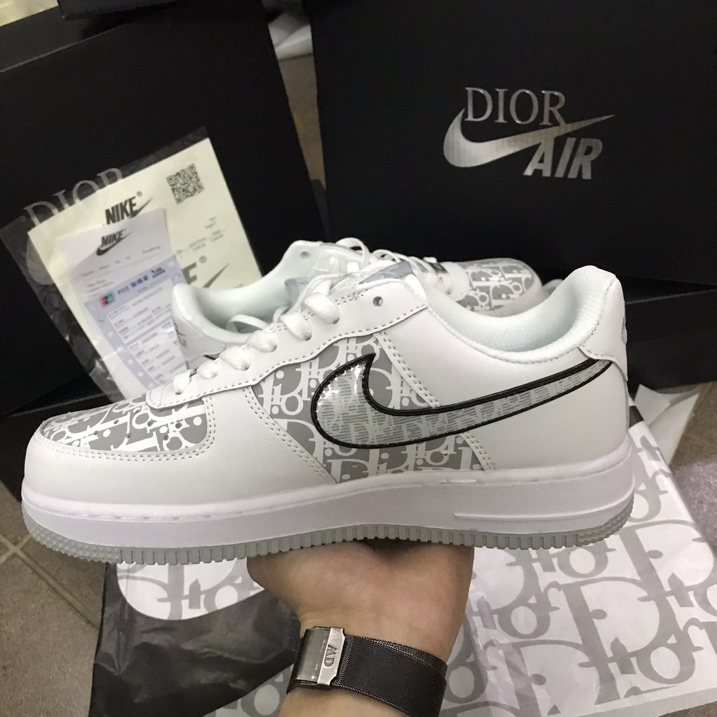 (Ảnh Thật + Box Bảo vệ ) Giày AF1 dior xám 1;1